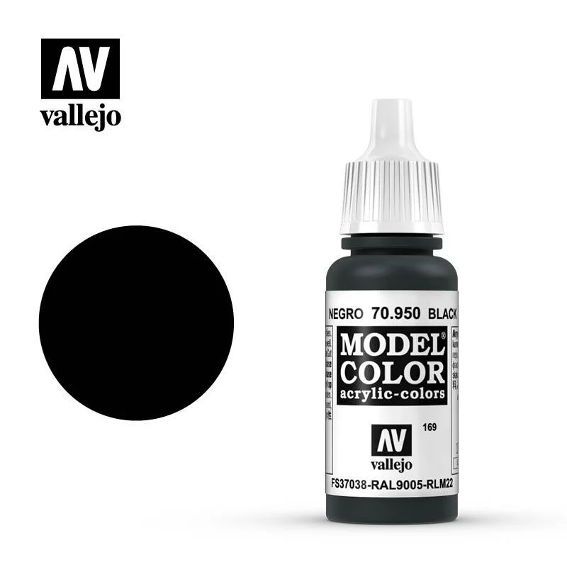 Vallejo Model Color 黑色  70950/瓶