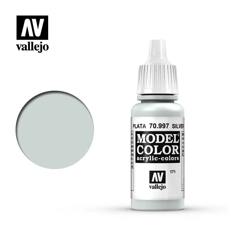 Vallejo Model Color 銀色（金屬色）70997/瓶