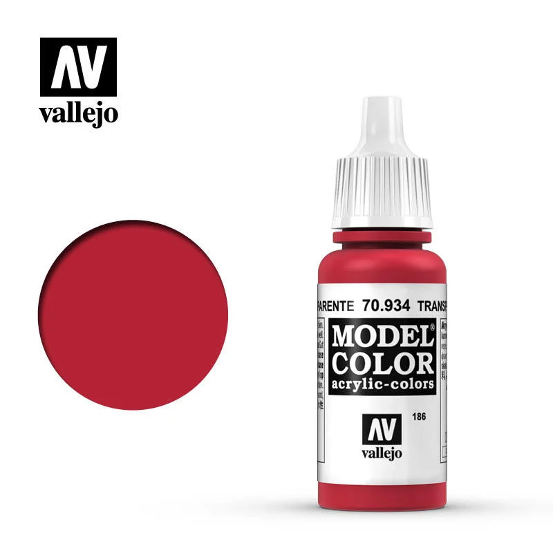 Vallejo Model Color 透明紅色  70934/瓶