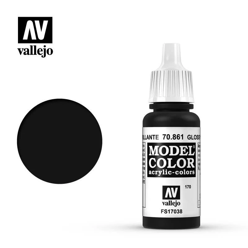 Vallejo Model Color 亮光黑色 70861/瓶