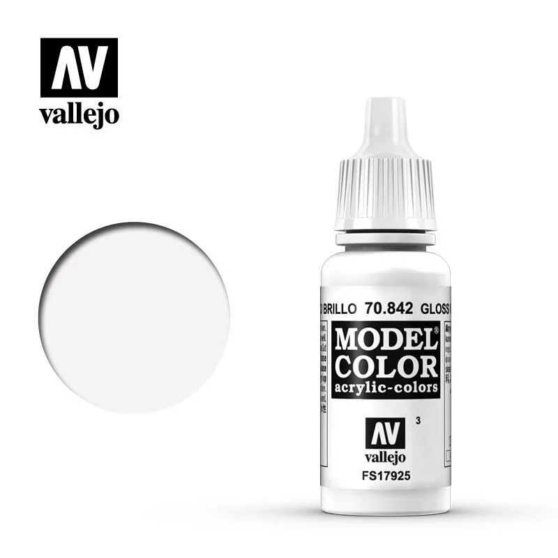 Vallejo Model Color 光澤白色 70842/瓶
