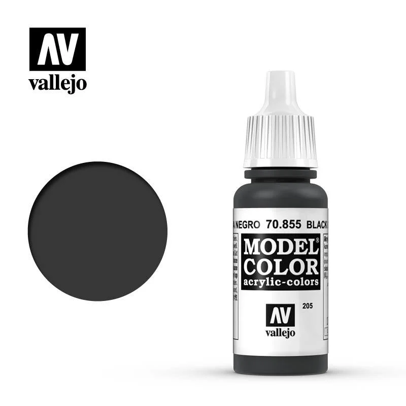 Vallejo Model Color 釉黑色  70855/瓶