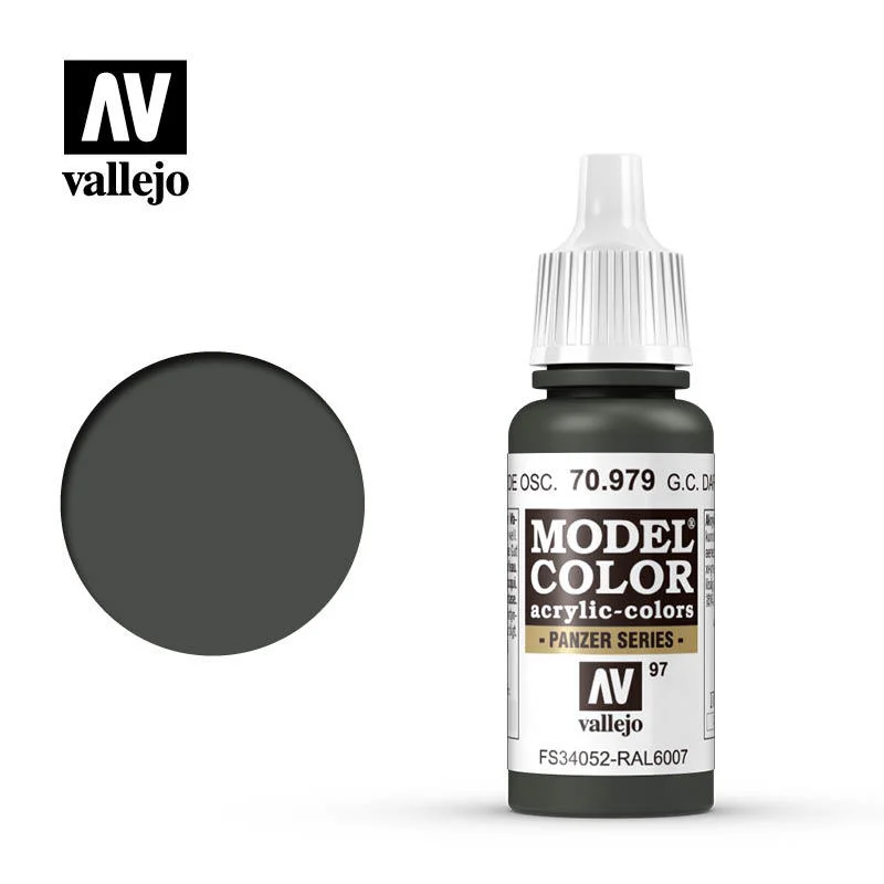 Vallejo Model Color 德國迷彩暗綠色  70979/瓶