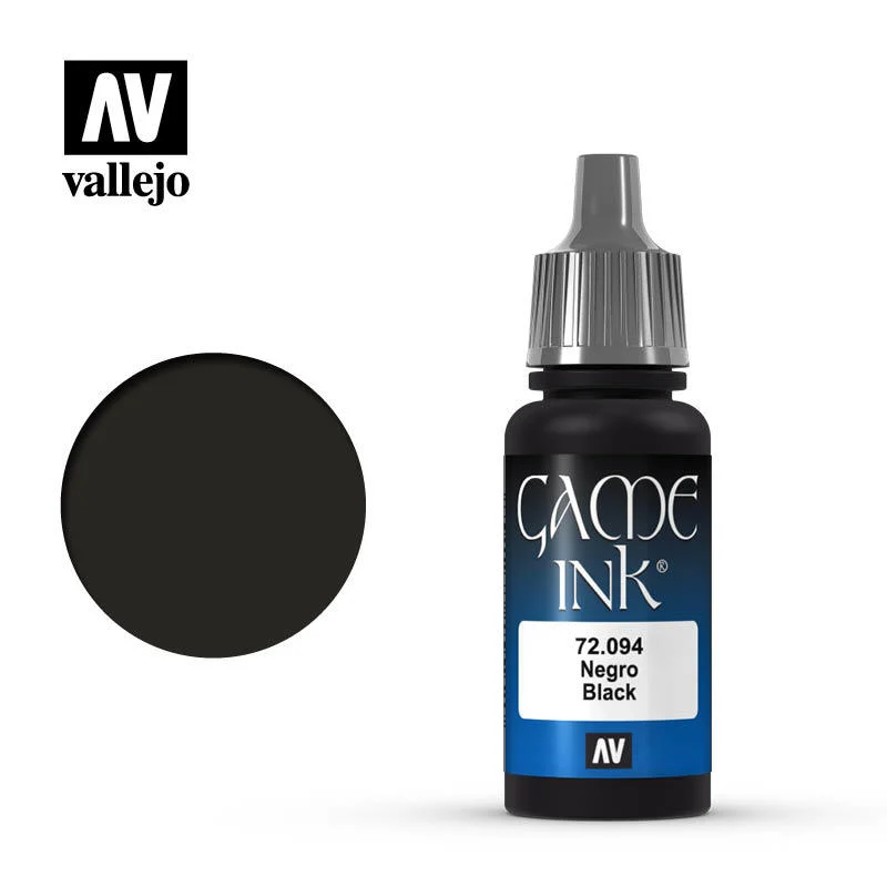 Vallejo Game Color 黑色墨水  72094/瓶