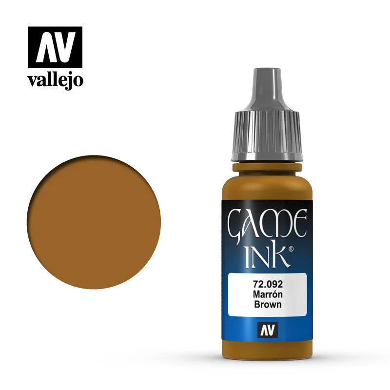 Vallejo Game Color 棕色墨水 Brown Ink 72092/瓶