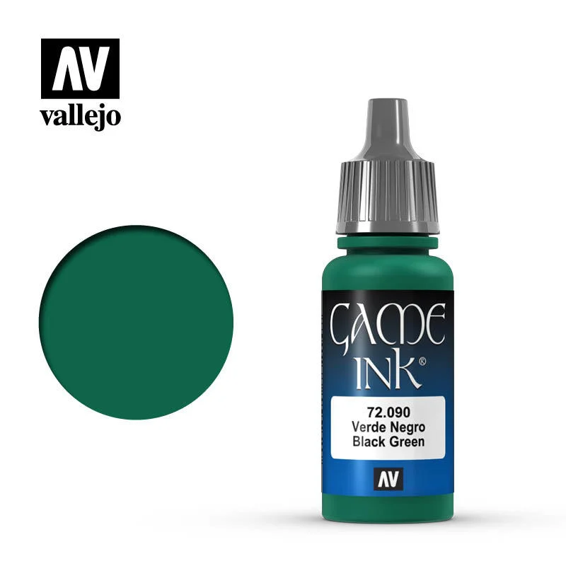Vallejo Game Color 黑綠色墨水 72090/瓶