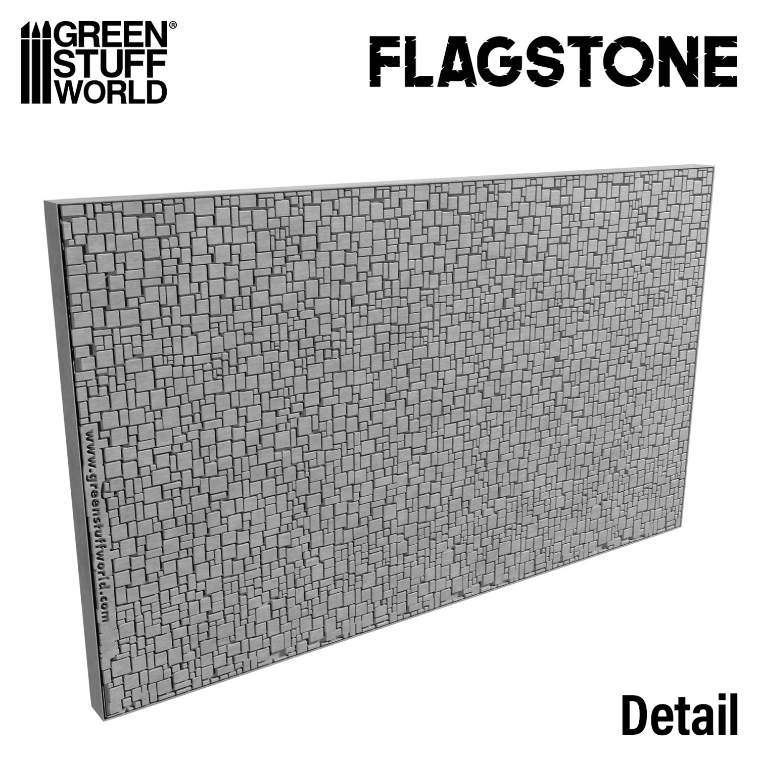 （預購）Green Stuff World 紋理滾滾棒：Rolling Pin Flagstone 15mm