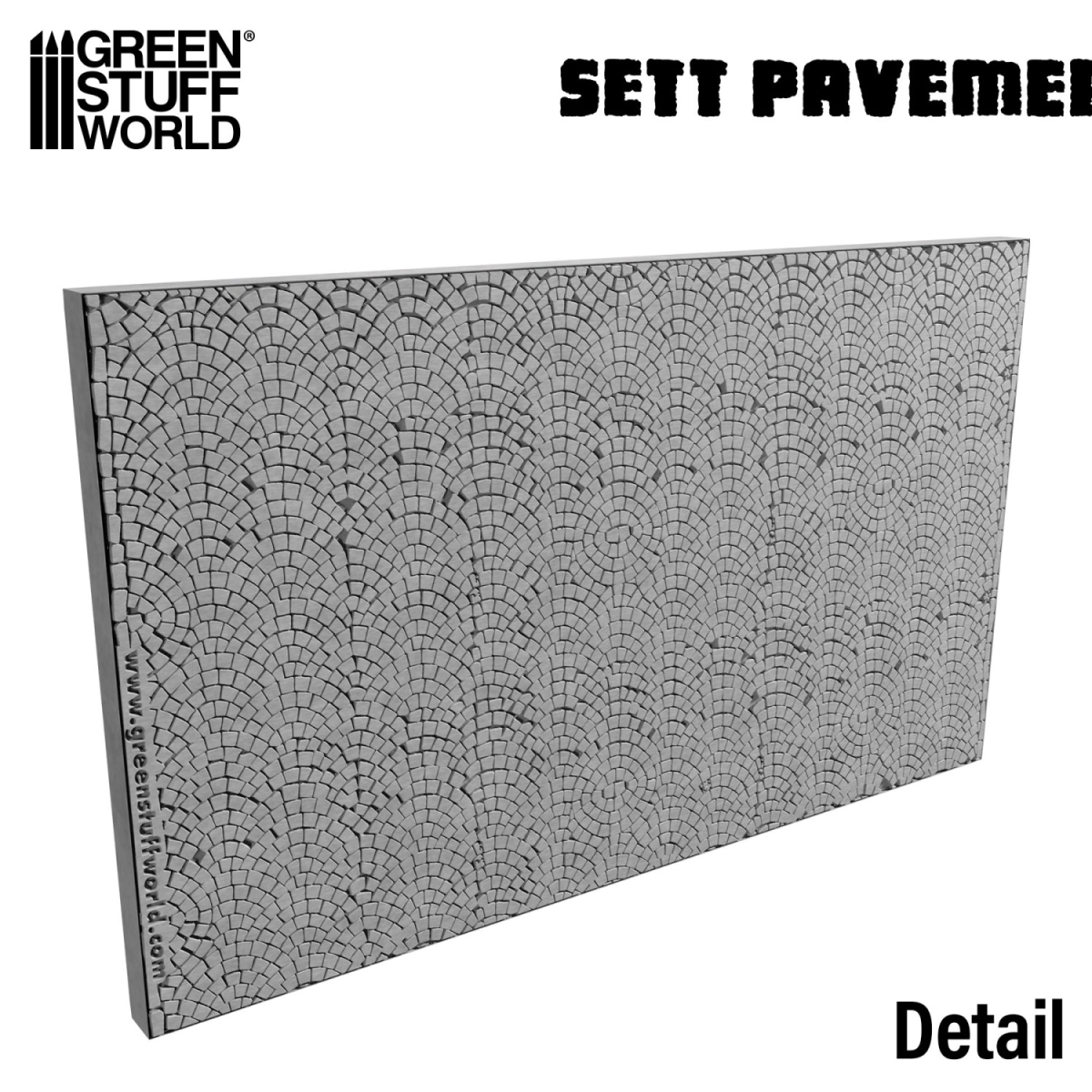 （預購）Green Stuff World 紋理滾滾棒：Rolling Pin Sett Pavement 15mm
