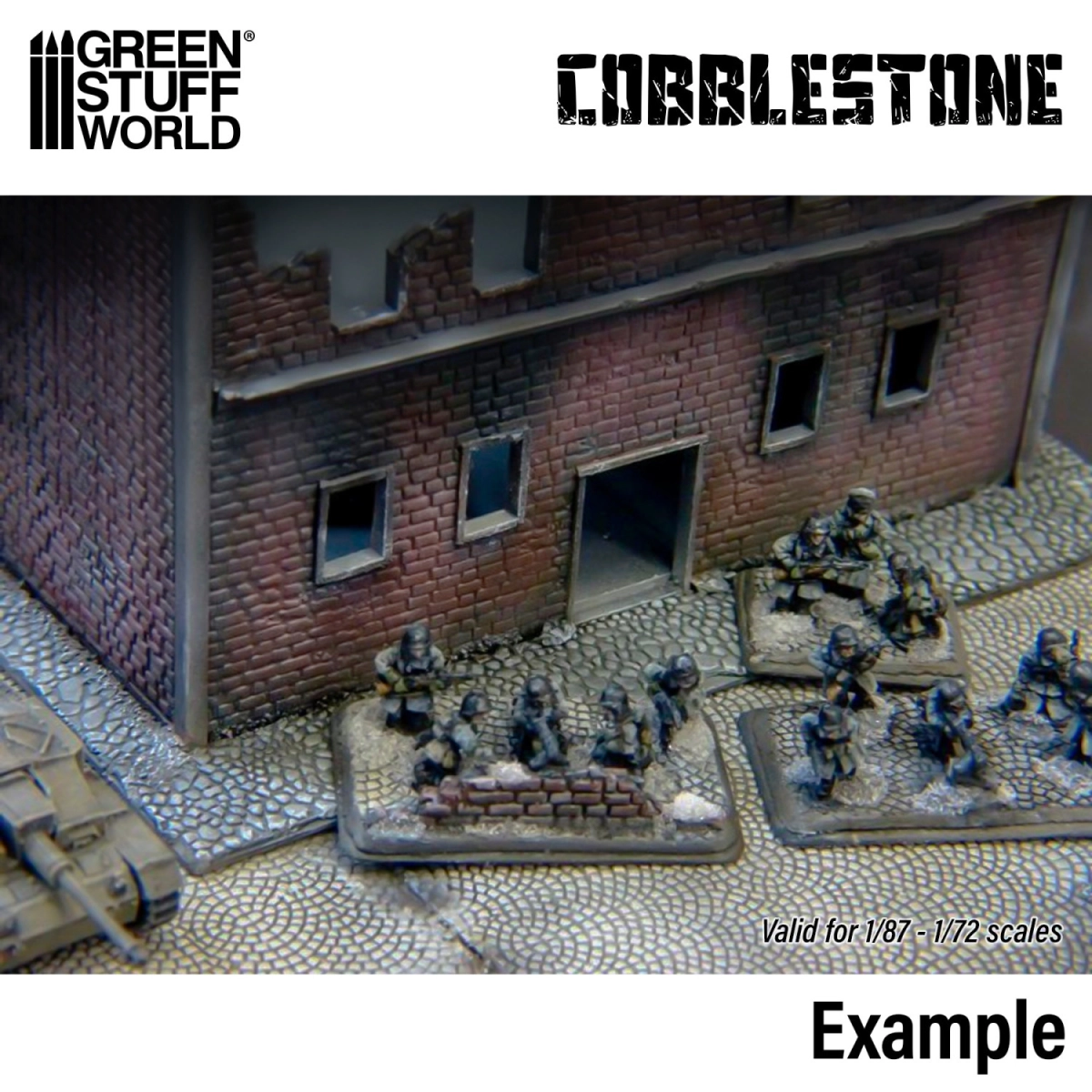 （預購）Green Stuff World 紋理滾滾棒：Rolling Pin Cobblestone 15mm