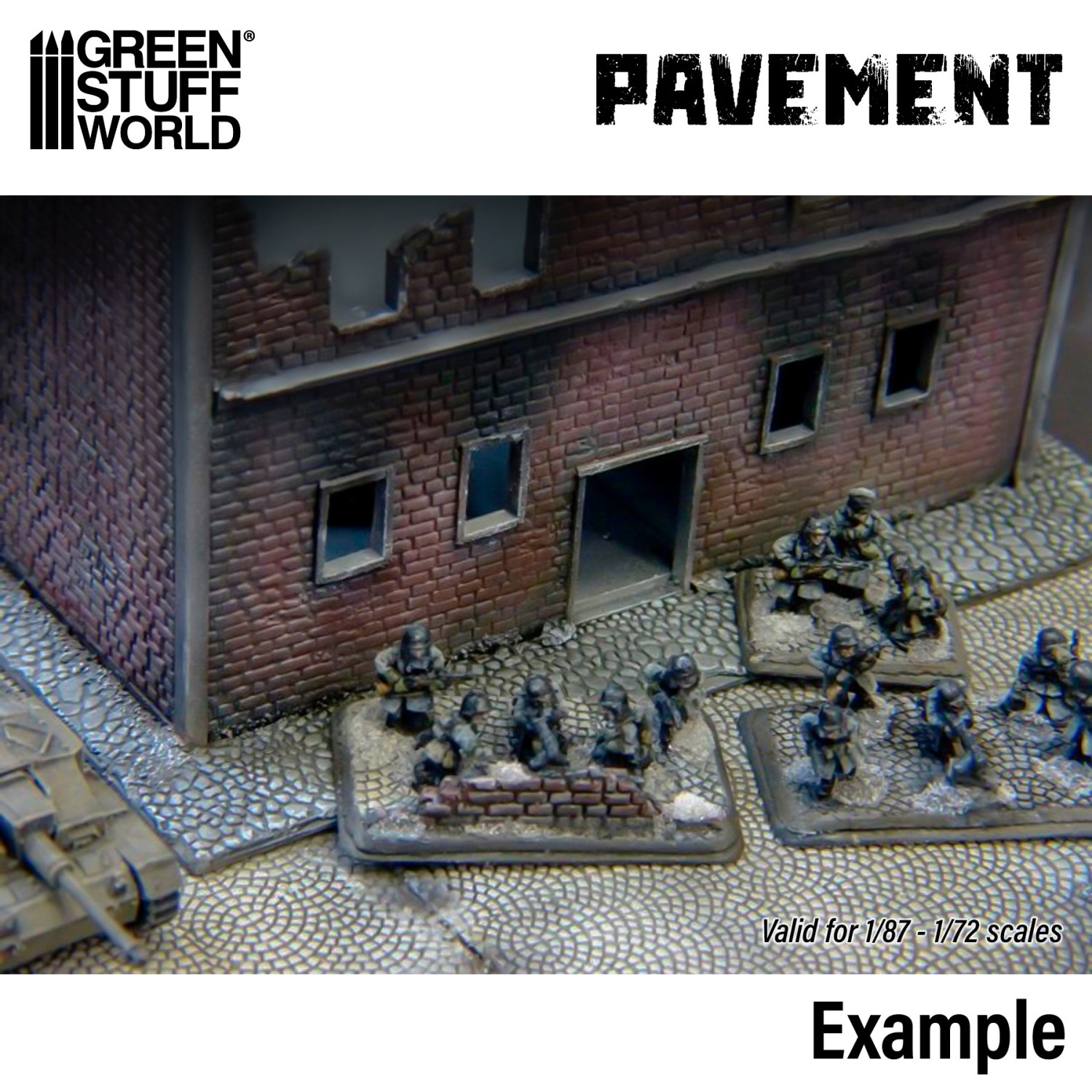 （預購）Green Stuff World 紋理滾滾棒：Rolling Pin Pavement 15mm