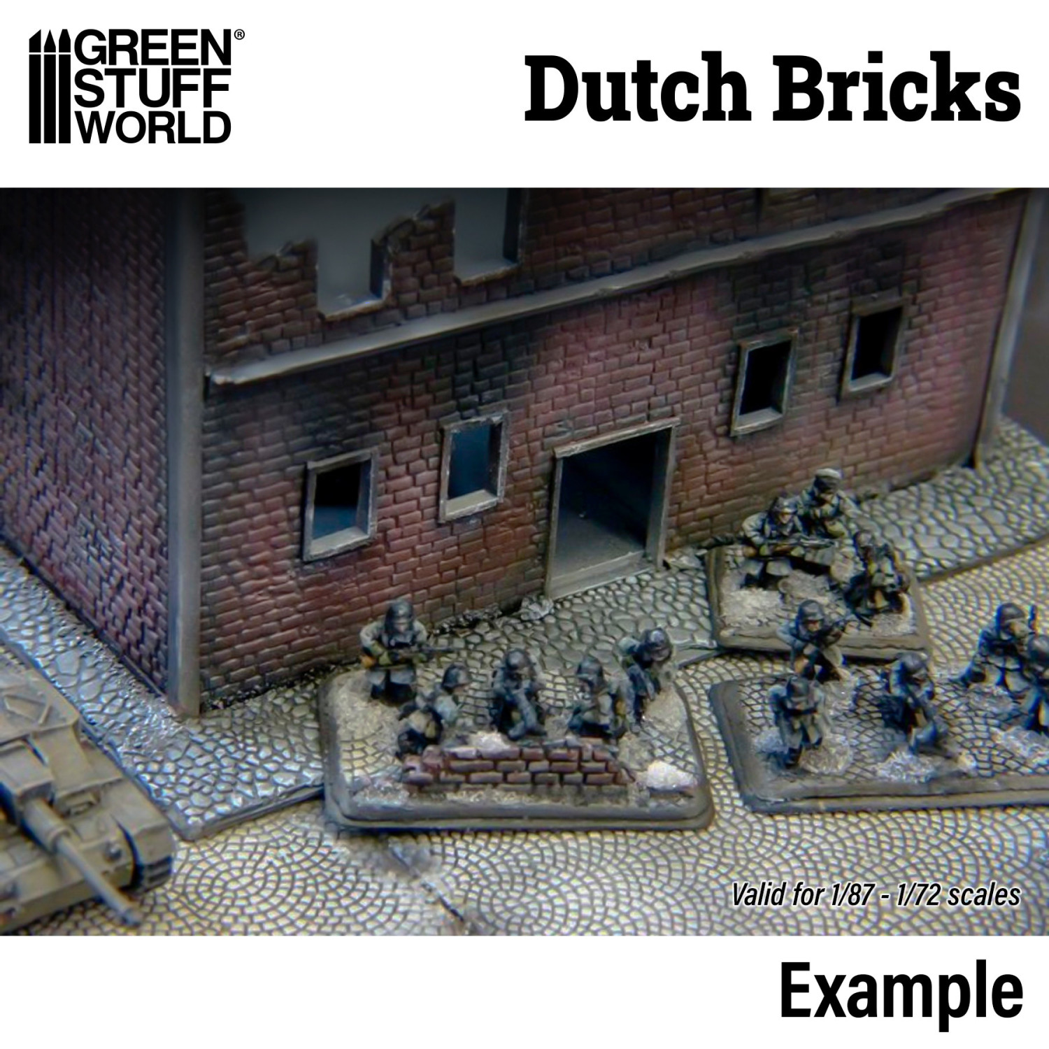 （預購）Green Stuff World 紋理滾滾棒：ROLLING PIN DUTCH BRICKS 15MM
