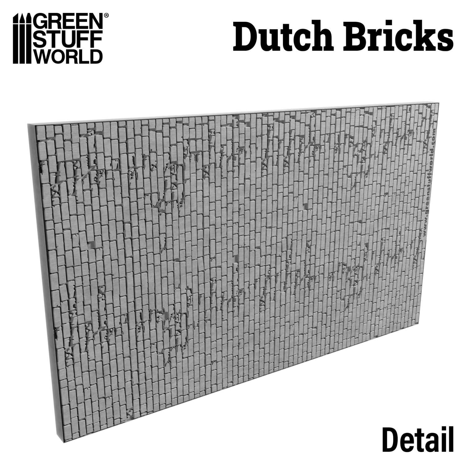 （預購）Green Stuff World 紋理滾滾棒：ROLLING PIN DUTCH BRICKS 15MM