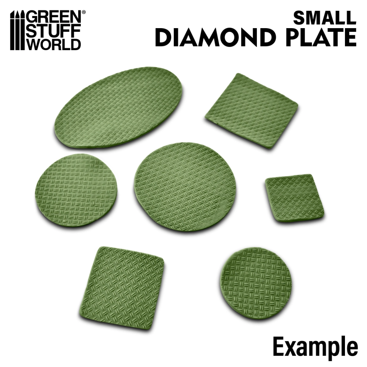 （預購）Green Stuff World 紋理滾滾棒：Rolling Pin Diamond Plate - Small