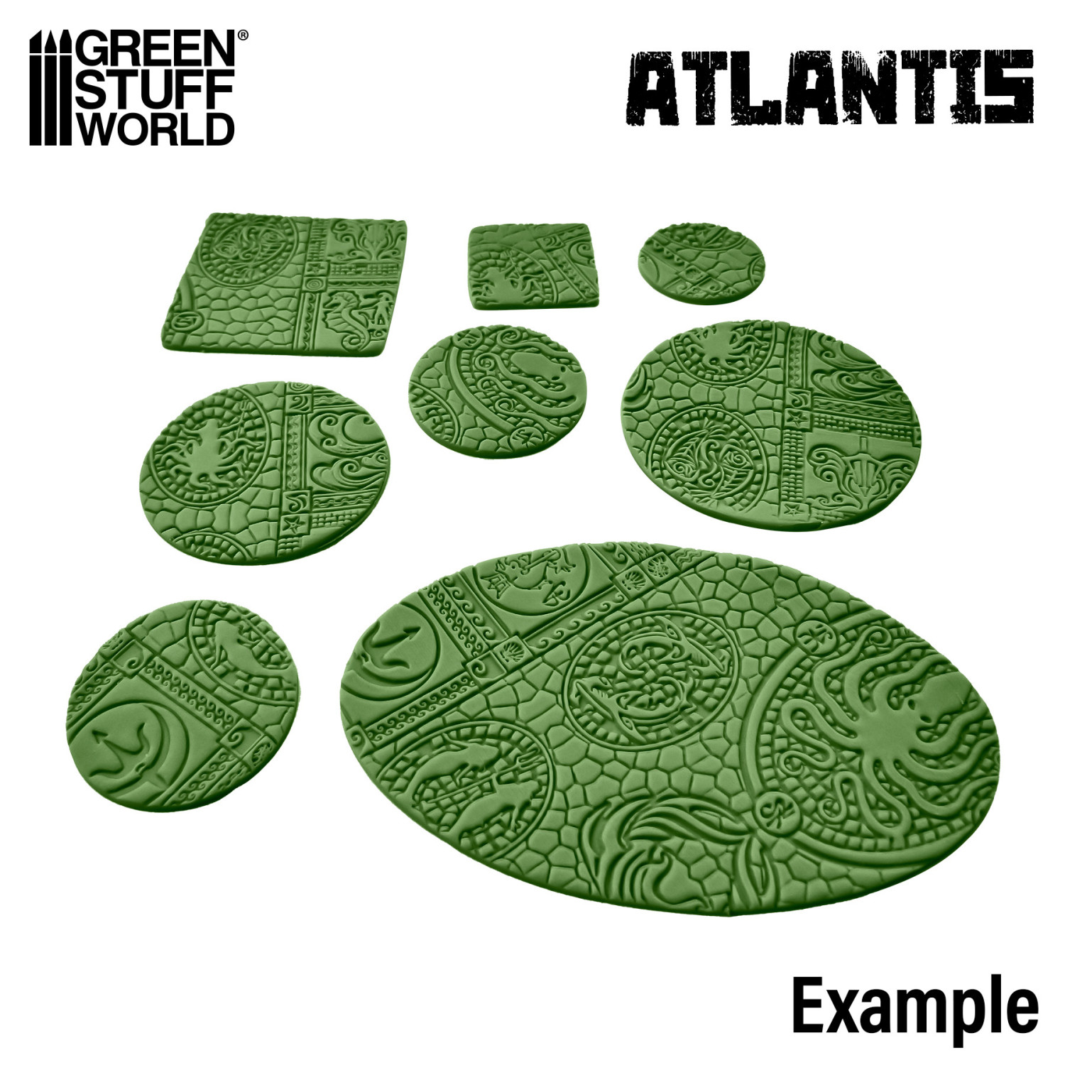 （預購）Green Stuff World 紋理滾滾棒：Rolling Pin Atlantis
