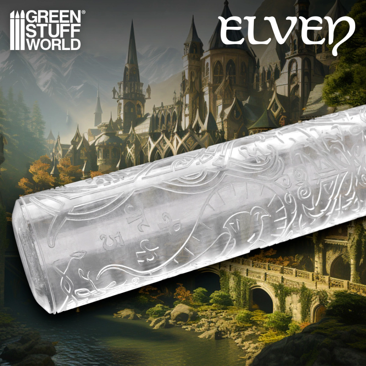（預購）Green Stuff World 紋理滾滾棒：Rolling Pin ELVEN