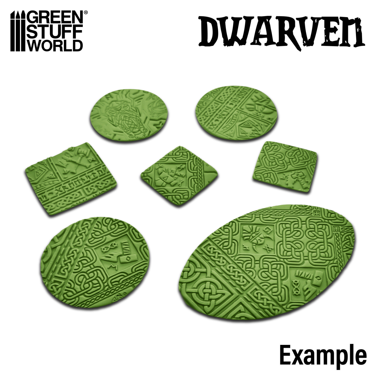 （預購）Green Stuff World 紋理滾滾棒：Rolling Pin DWARVEN