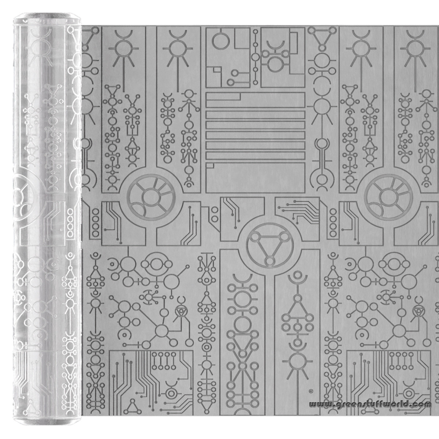 （預購）Green Stuff World 紋理滾滾棒：Rolling Pin NECRONIC