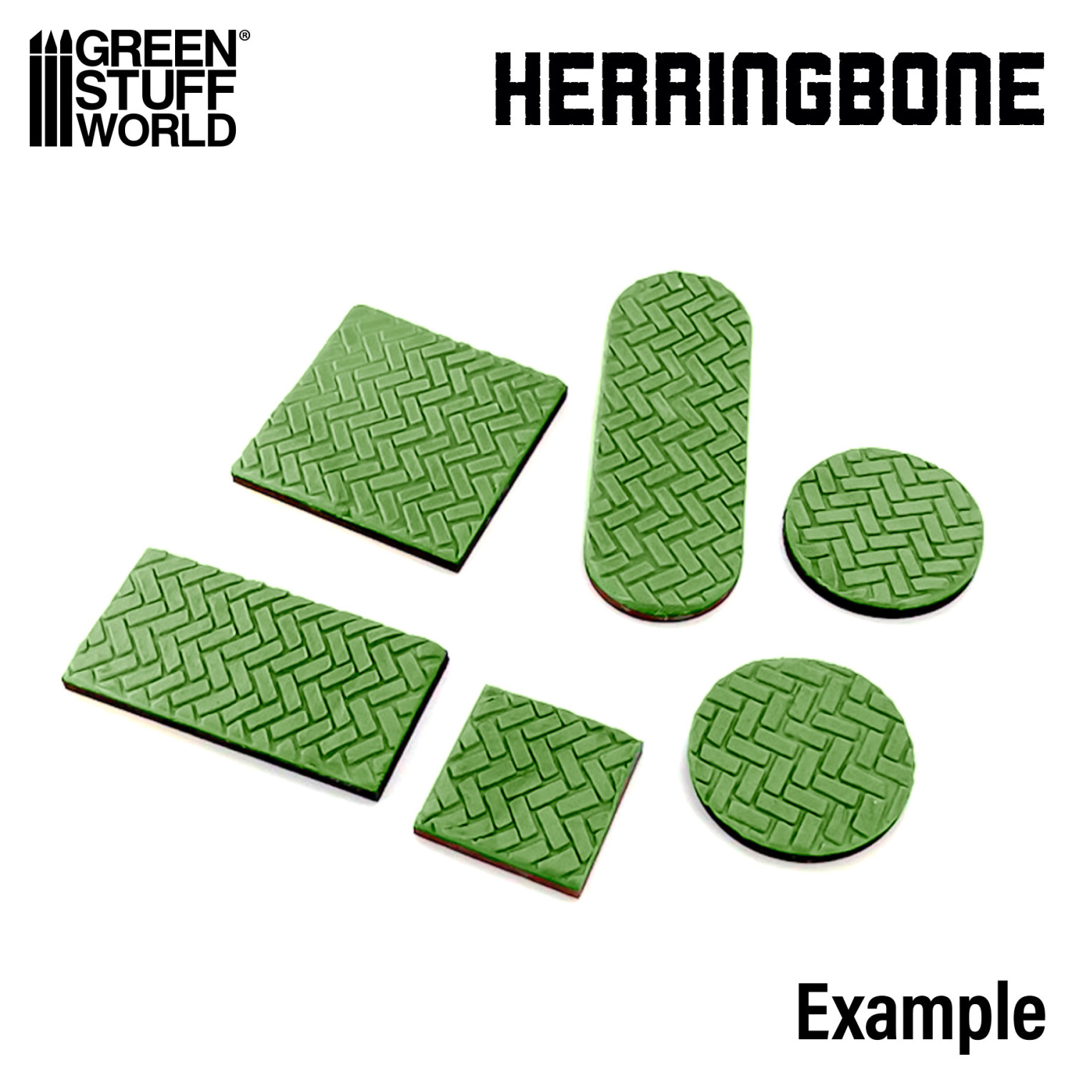 （預購）Green Stuff World 紋理滾滾棒：Rolling Pin Herringbone