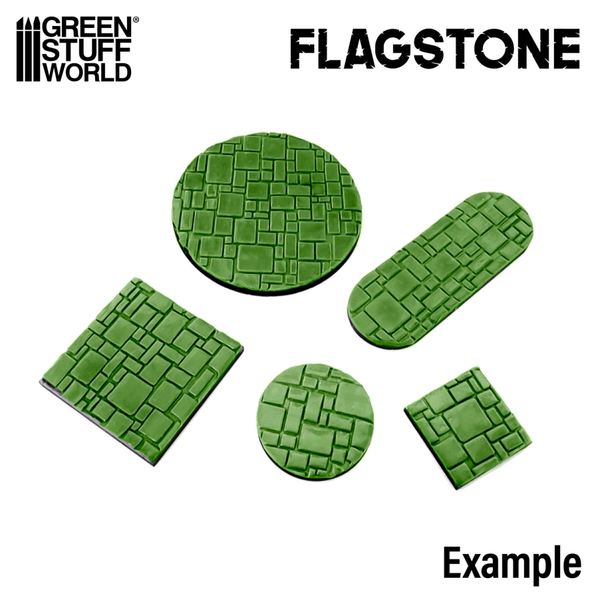 （預購）Green Stuff World 紋理滾滾棒：Rolling Pin Flagstone