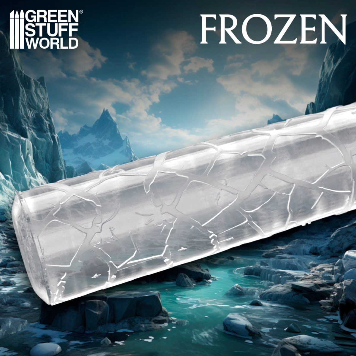 （預購）Green Stuff World 紋理滾滾棒：Rolling Pin Frozen