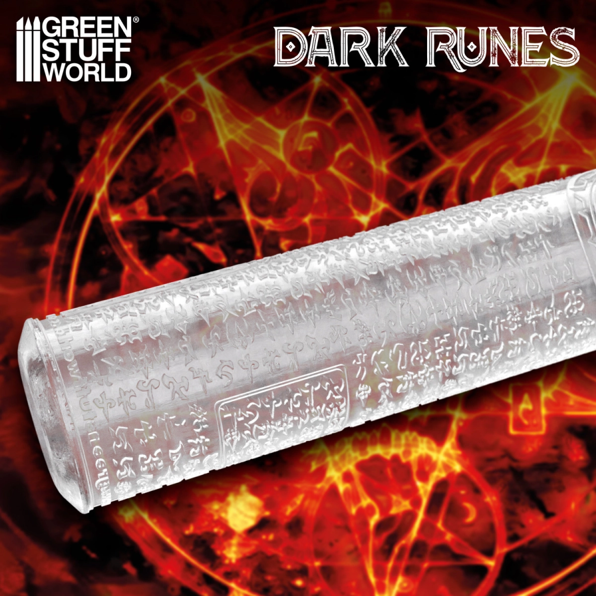 （預購）Green Stuff World 紋理滾滾棒：Rolling Pin Dark Runes