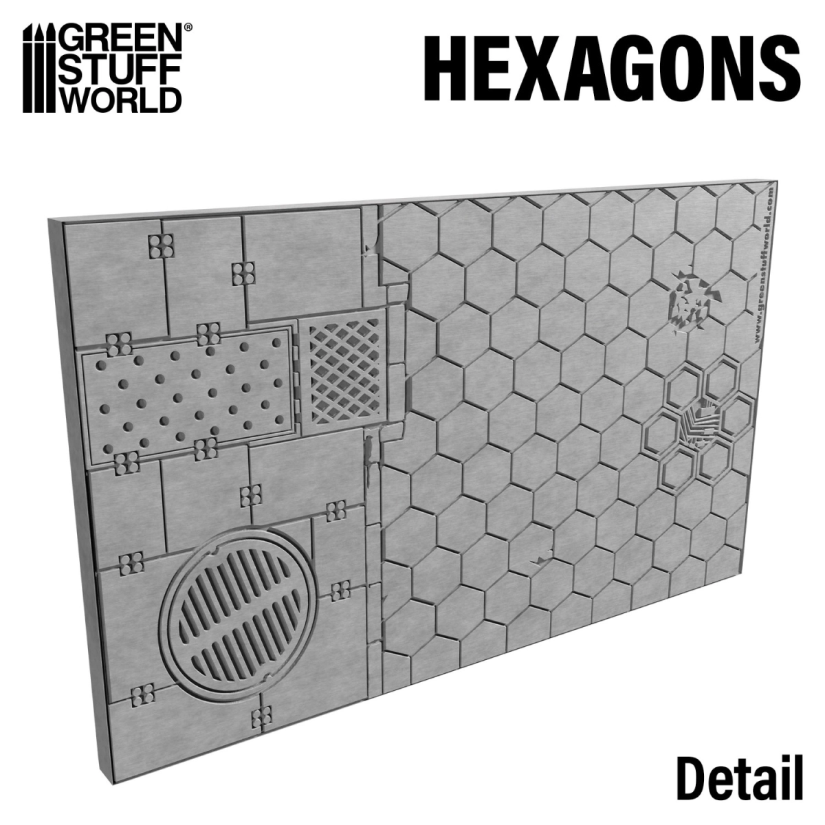 （預購）Green Stuff World 紋理滾滾棒：Rolling Pin Hexagons