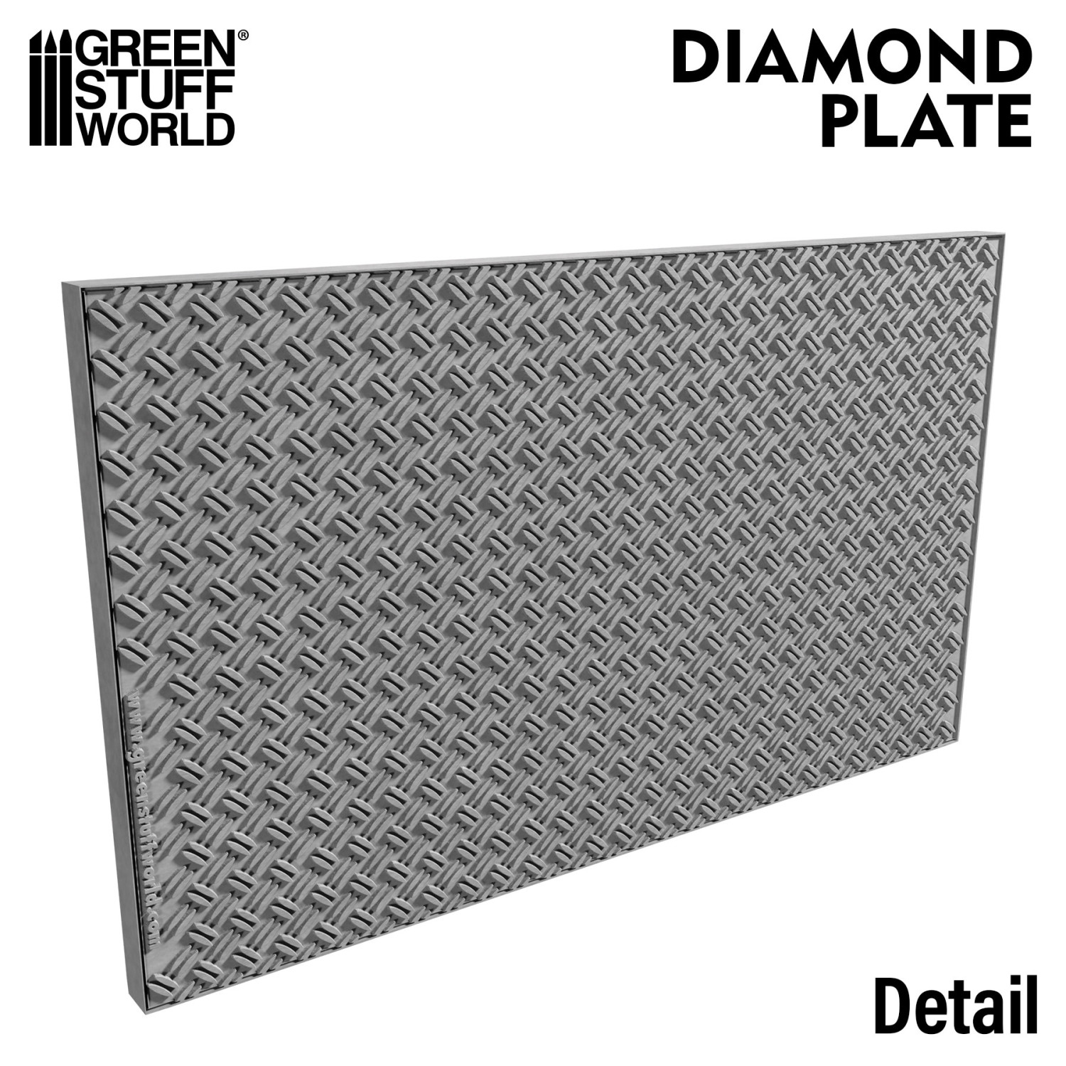 （預購）Green Stuff World 紋理滾滾棒：Rolling Pin Diamond Plate