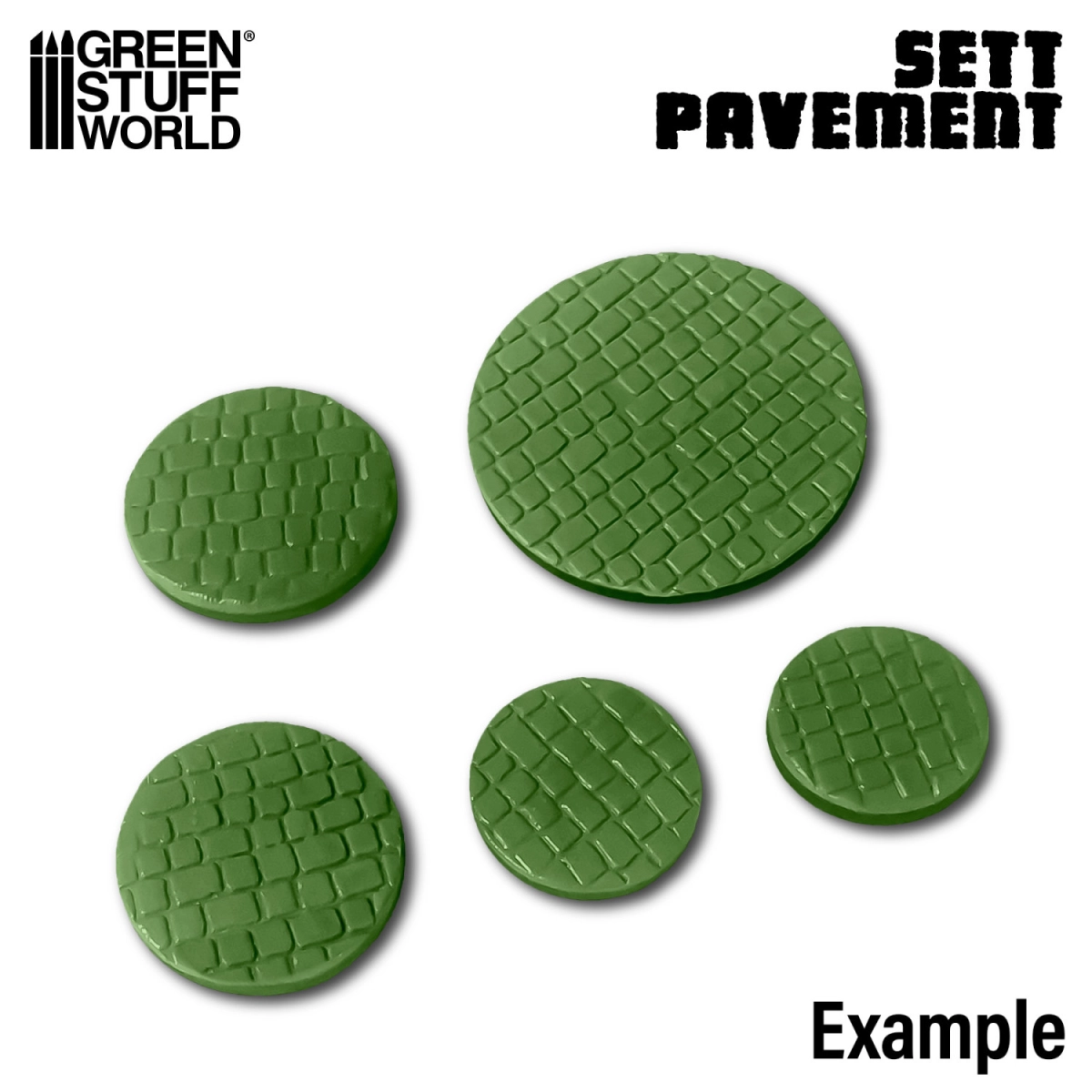 （預購）Green Stuff World 紋理滾滾棒：Rolling Pin Sett Pavement