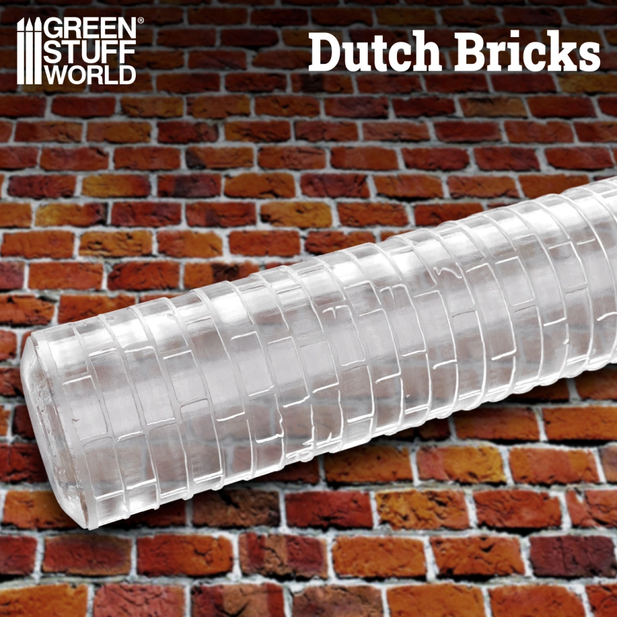 （預購）Green Stuff World 紋理滾滾棒：Rolling Pin DUTCH Bricks