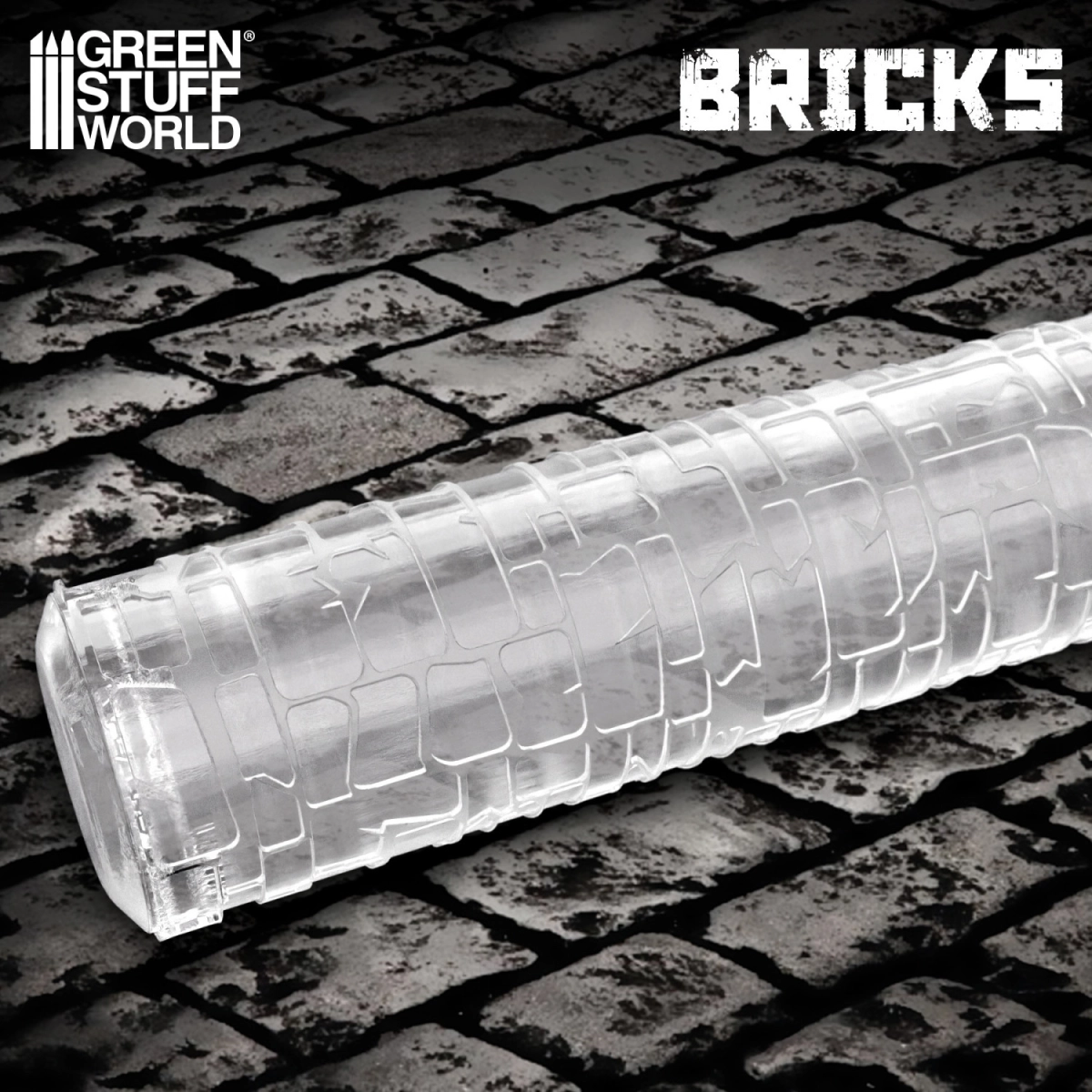 （預購）Green Stuff World 紋理滾滾棒：Rolling Pin Bricks