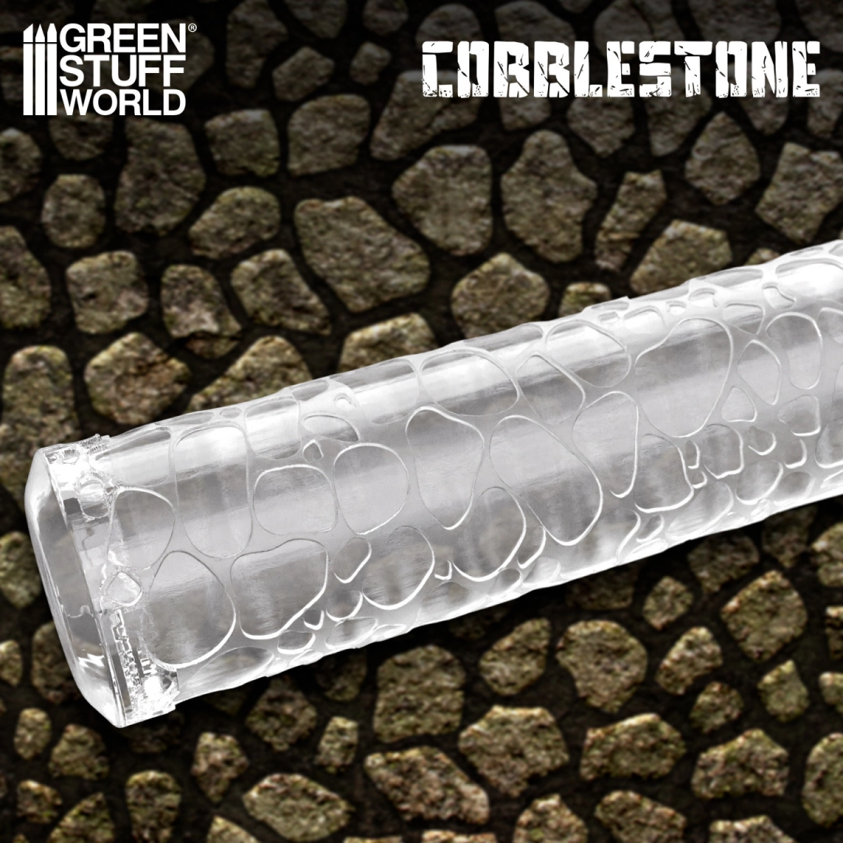 （預購）Green Stuff World 紋理滾滾棒：Rolling Pin Cobblestone