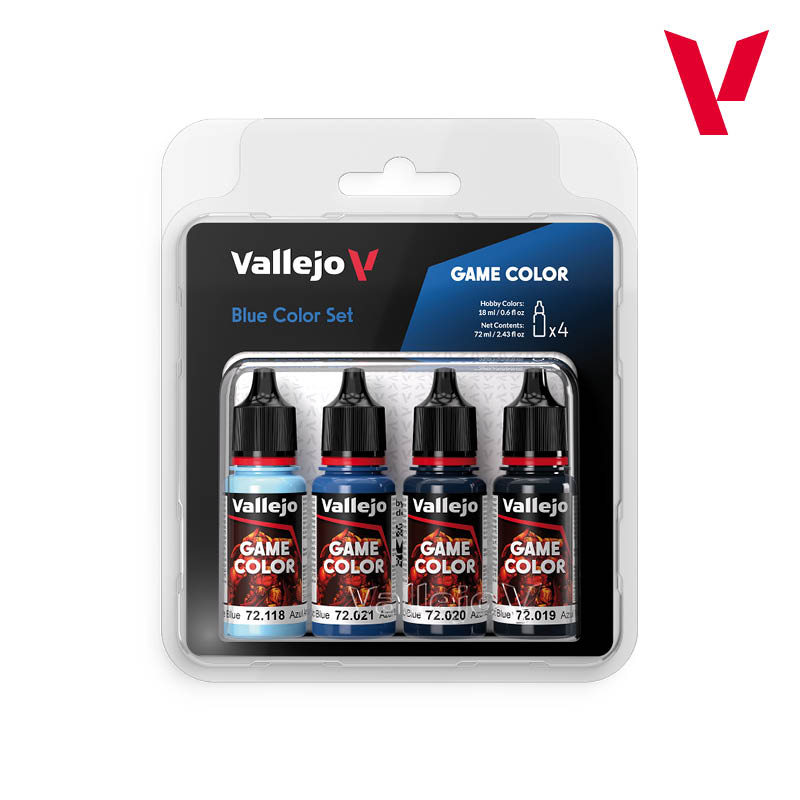 Acrylicos Vallejo 顏料套裝：Blue Color Set 72376
