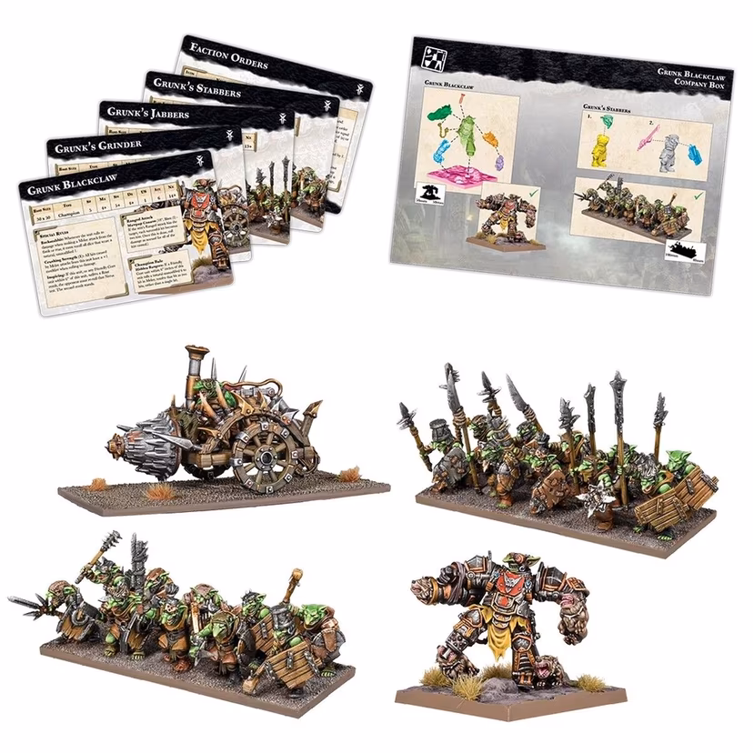 （預購）Kings of War: Champions - Grunk Blackclaw Company Box