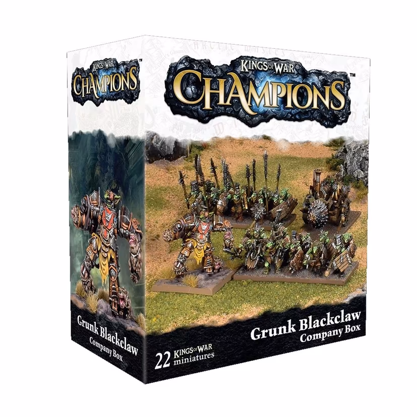 （預購）Kings of War: Champions - Grunk Blackclaw Company Box