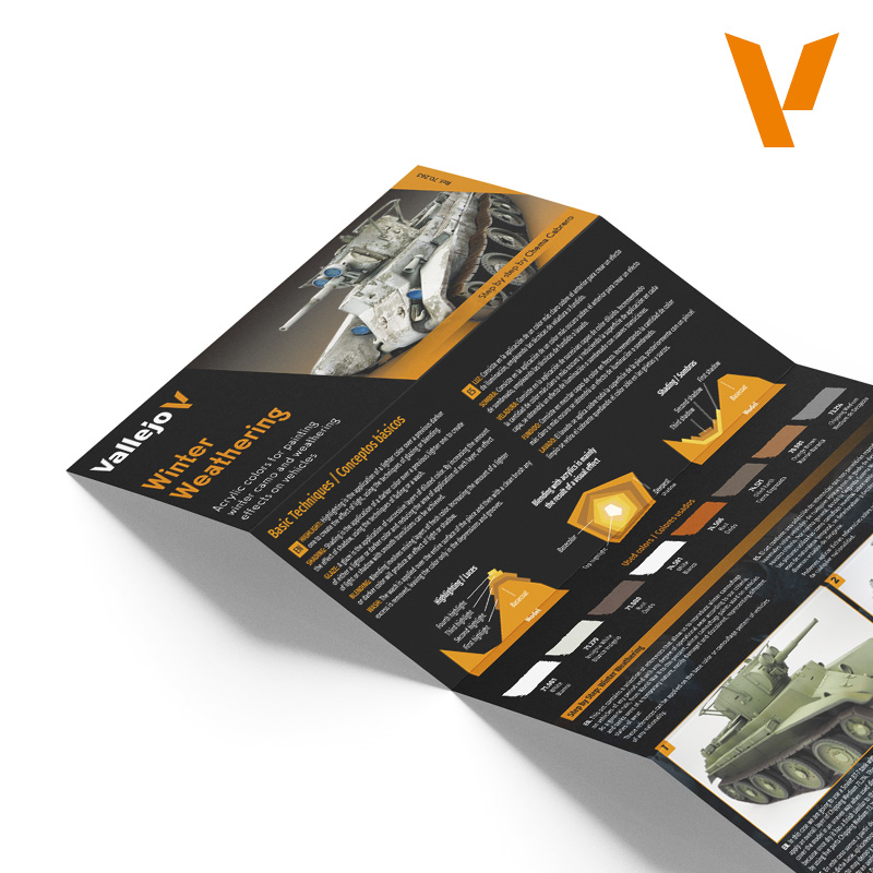 Acrylicos Vallejo 顏料套裝：戰車冬季迷彩舊化顏色套裝 70263