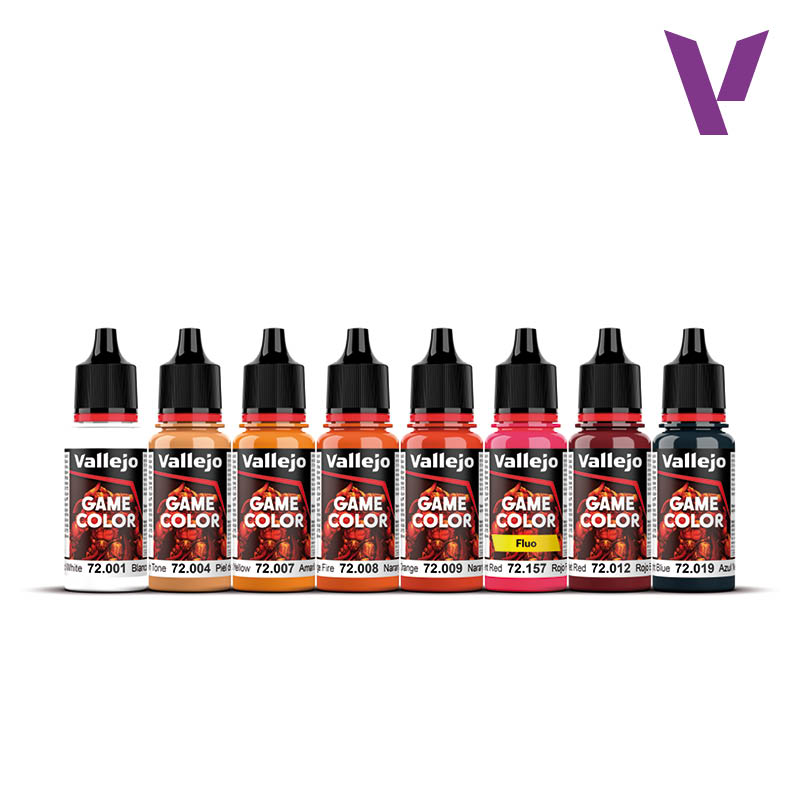 Acrylicos Vallejo 顏料套裝：火龍顏色套裝 72196