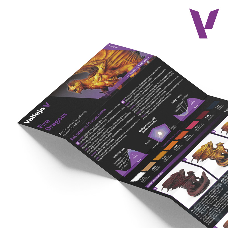 Acrylicos Vallejo 顏料套裝：火龍顏色套裝 72196