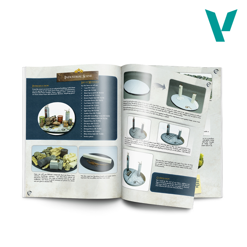 Acrylicos Vallejo 工具書籍：戰爭塗裝 - 底板 75045