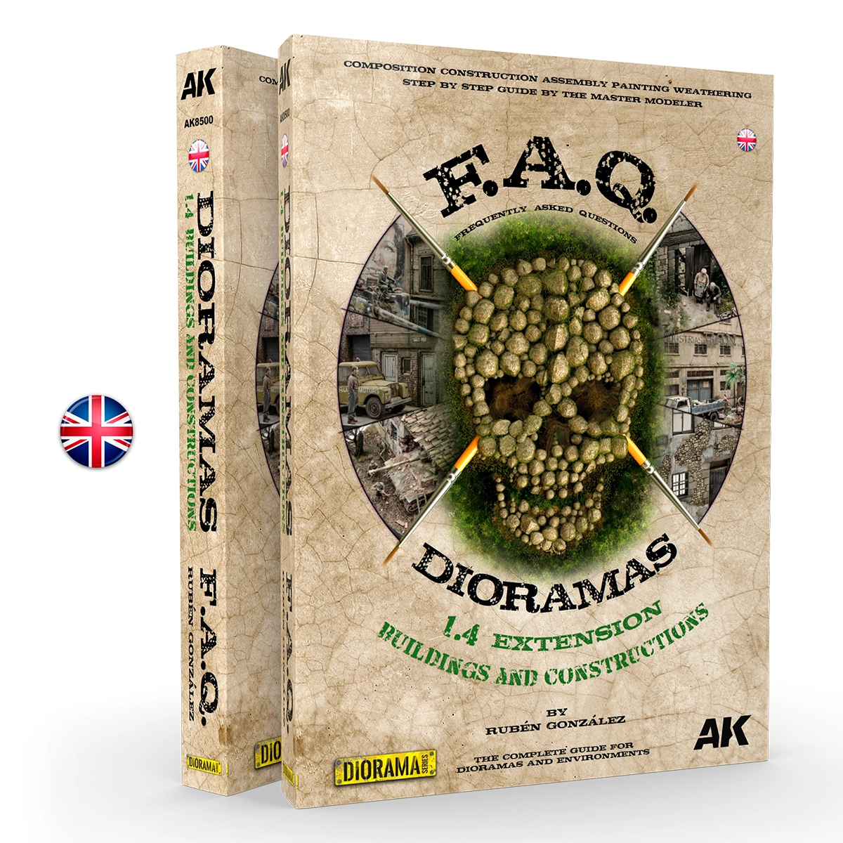 （預購）AK Interactive 工具書籍：F.A.Q. DIORAMAS AK8500