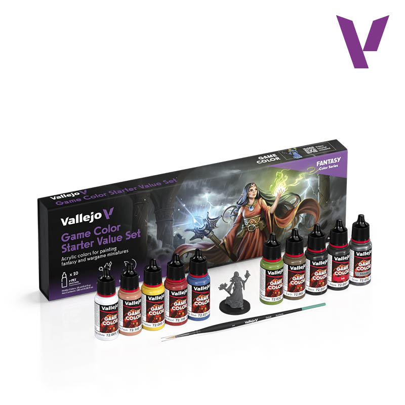 （預購）Acrylicos Vallejo 顏料套裝：遊戲色彩入門超值套裝 72215