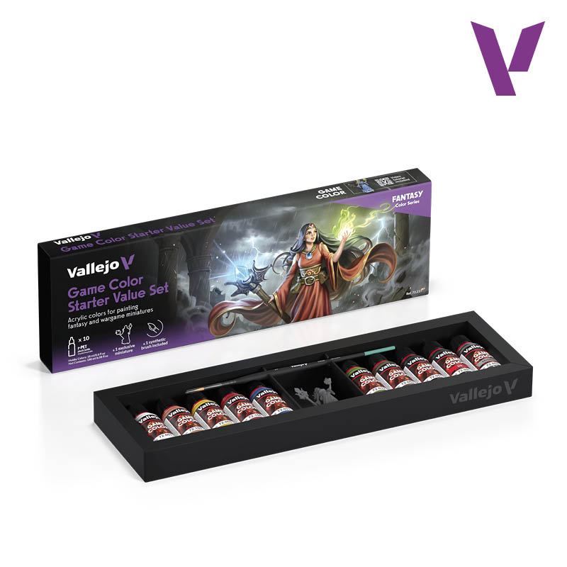 （預購）Acrylicos Vallejo 顏料套裝：遊戲色彩入門超值套裝 72215